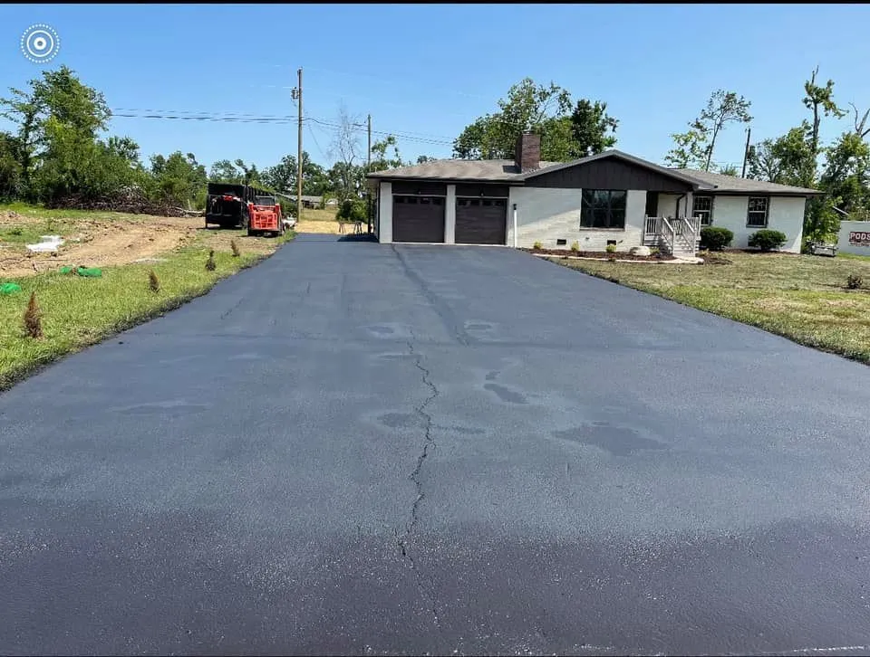 Refinished driveway